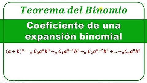 Coeficiente de una expansión binomial + Teorema del binomio