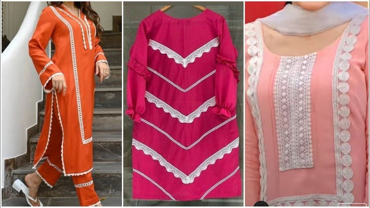 Punjabi Suit Design With Lace | Punjaban Designer Boutique