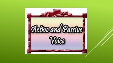 Active Voice Passive Voice  | Present Indefinite Tense | Explained in English | Lecture 1