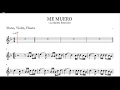 Me Muero - La Quinta Estación - Partitura para Piano, Violín, Flauta...