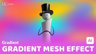 Gradient mesh effect - Adobe Illustrator tutorial.