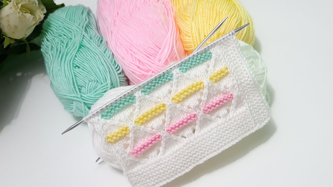 Artan iplerle renkli yelek hırka örgü modeli / çocuk örgü modelleri