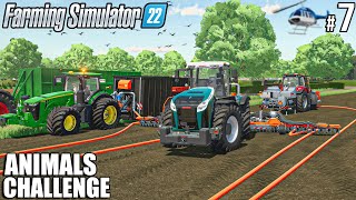 Using NEW Pump N' Hoses DLC to Spread SLURRY | ANIMALS Challenge | Farming Simulator 22