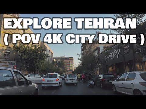 رانندگی شهری با کیفیت 4 از زاویه دید اول شخص در تهران از خیابان سهروردی تا بلوار کشاورز تور شهری روزانه