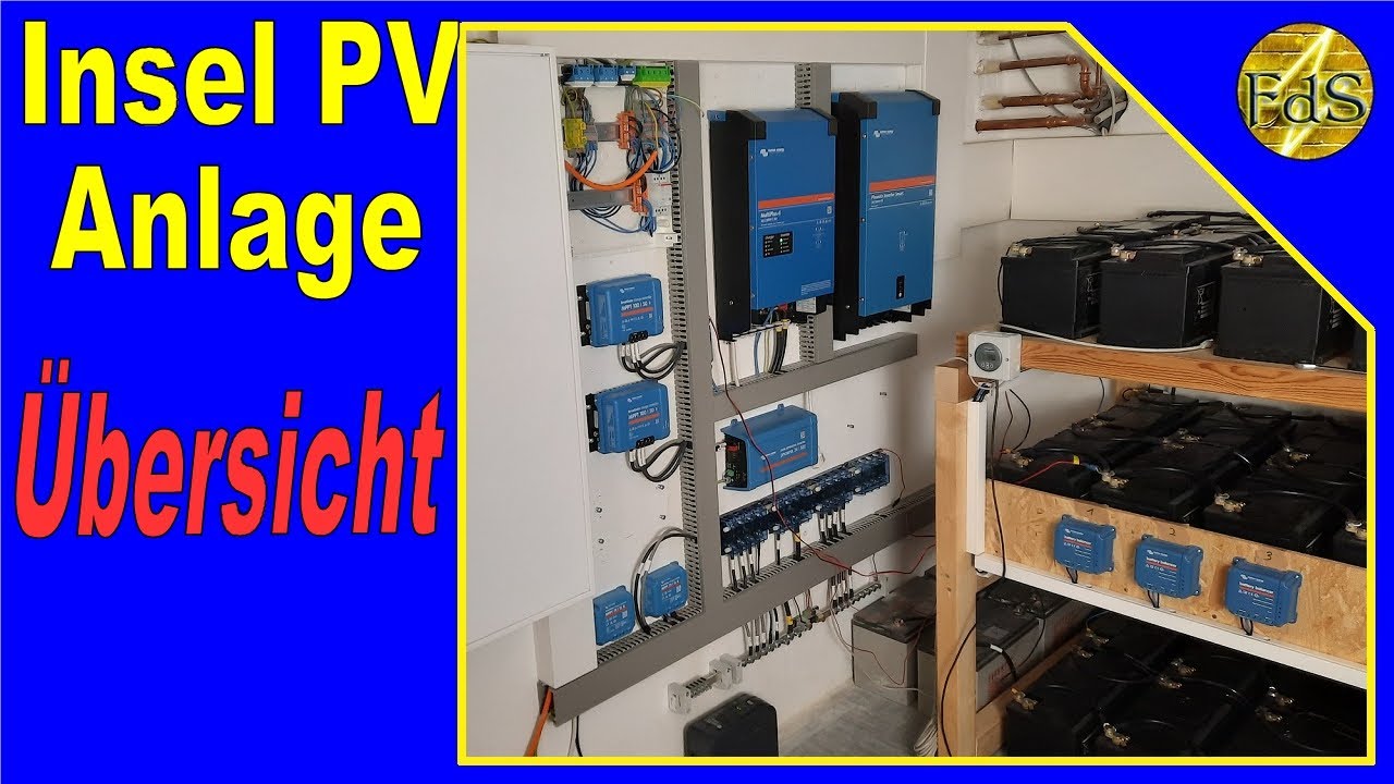 DIY PV Insel Anlage mit Speicher System Übersicht / Victron Multiplus II / Notstrom für Blackout
