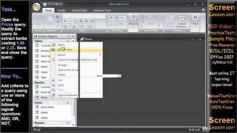 ECDL Test Module 5 Understanding Databases Access