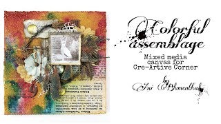 colorful assemblage canvas