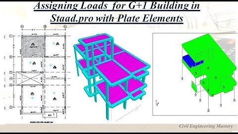 Assigning loads for G+1 Building in Staad.Pro V8i  | Structural Design | Structural Analysis