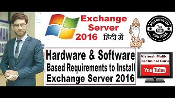 Hardware & Software Based Requirements to Install Exchange Server 2016,, Video No. 5