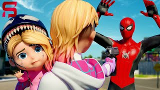 Spider-Gwen SAVES HER BABY SON'S LIFE.. Fortnite