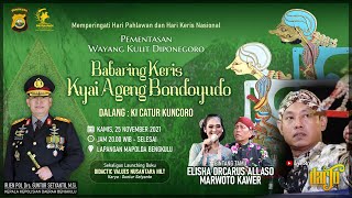 Pagelaran Wayang Kulit Diponegoro 'Babaring Keris Kyai Ageng Bondoyudo' - Ki Catur Kuncoro