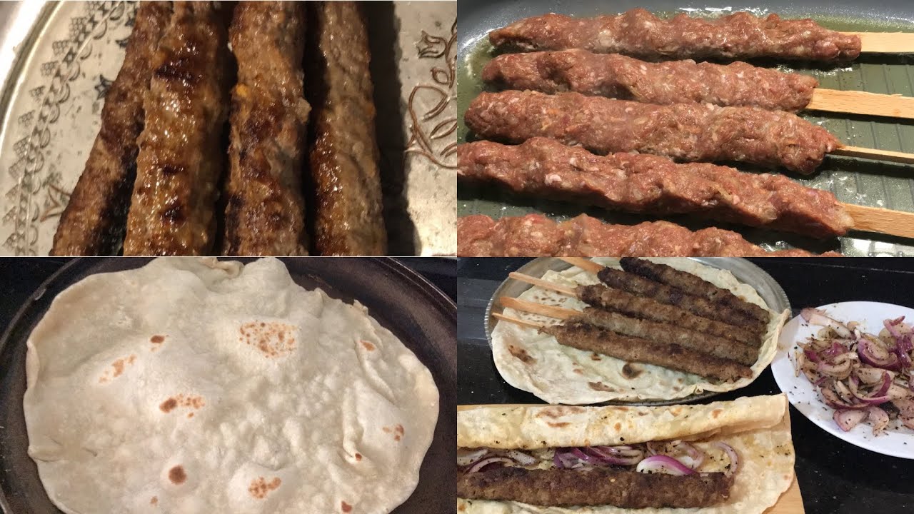 EVDE LÜLE KEBABI YAPIMI  VE LAVAŞ EKMEĞİ TARİFİ NEFİS YEMEK TARİFLERİ-PRATİK ŞİŞ KEBABI-YEMEK ADASI