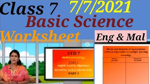 Class 7 Basic Science worksheet 7/7/2021|STD 7th basic science worksheet 7/7/21|@Educutz