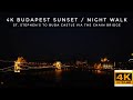 4K Budapest Evening Walk 🇭🇺 St Stephens Basillica, Chain Bridge, Castle Hill & Fisherman's Bastion