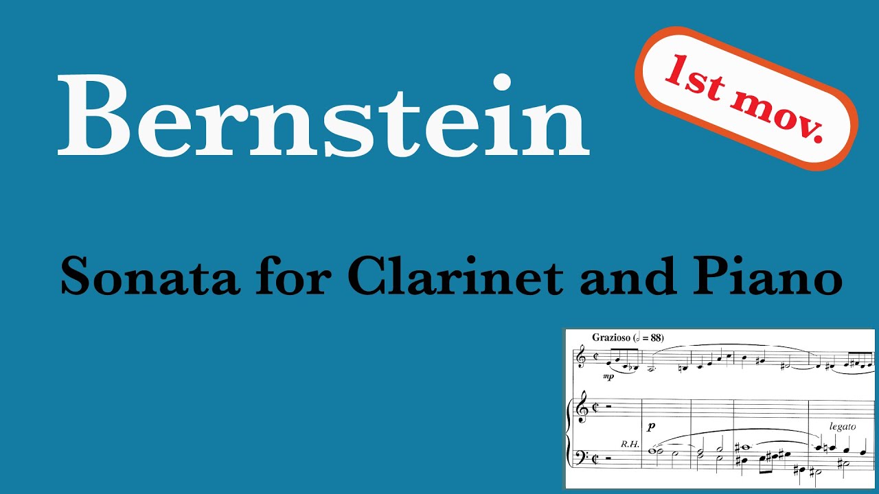 L. Bernstein - Sonata for Clarinet and Piano -1st mov. (Piano Karaoke)