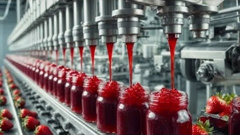 How Strawberry Jam is Made In Factory|Strawberry Jam Factory Process