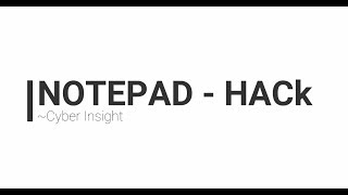 Notepad Hack | Tip and Tricks using CMD | Hide text file
