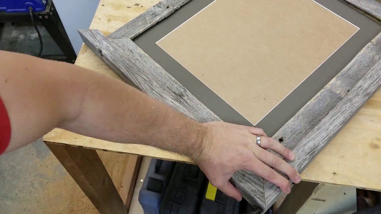 How to make a Barnwood Picture Frame - YouTube