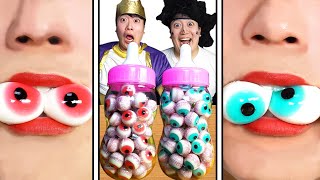 Mukbang Конфетный напиток Giant Color Bottle от HUBA || Funny Mukbang || TikTok Video