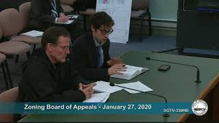 Zoning Board Of Appeals - January 27, 2020