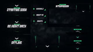 Free Twitch Overlay Pack Dark Stream Theme For Obs & Streamlabs 2025