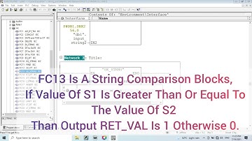 Siemens String Data Types | String Function | FC21 LEN | FC11 FIND | FC13 GE_STRNG | FC10 EQ_STRNG