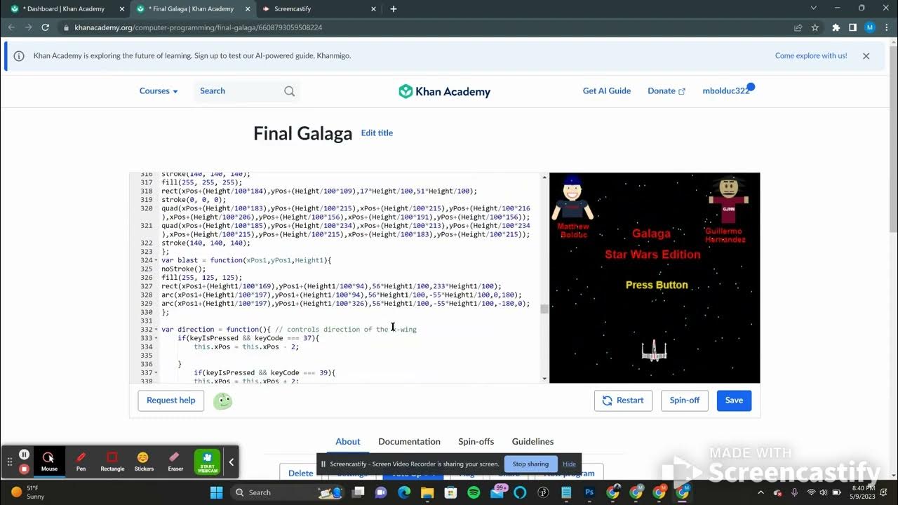 Star Wars Galaga Explanation of Code - YouTube