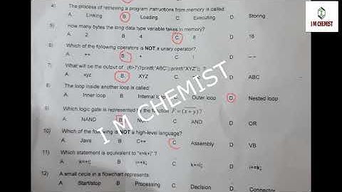 Federal board COMPUTER Paper Class 10 (2021) SSC-II, COMPUTER MCQs answer keys (30th July, 2021)