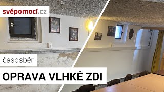 Rekonstrukce klubovny | Oprava vlhké zdi a aplikace termoizolačního nátěru