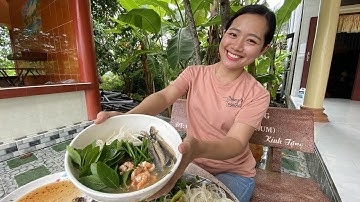 Háo Hức Chuyển Tôm Qua Hầm Mới| Ấm Lòng Với Tô Bún Nước Lèo Cá Kèo Chiều Mưa| ÁNH KUA