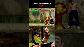 Mortal Kombat 2 - Todos Fatalities | Reptile! #games #retrogaming