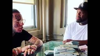 50 Cent gives 6ix9ine new necklace inhaler made of diamonds - \