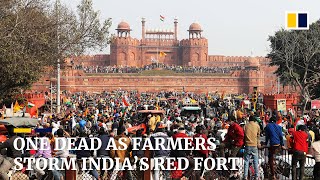 One dead as thousands of farmers storm India’s Red Fort