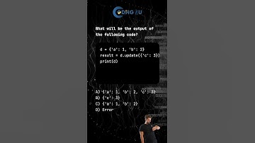 Python MCQ: Using update() with Dictionaries #python #pythonMCQ #pythoncoding #coder