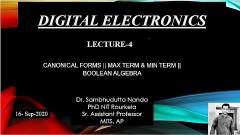 DIGITAL ELECTRONICS || CANONICAL FORMS || MAX TERM & MIN TERM || BOOLEAN ALGEBRA ||