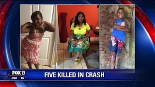 5 killed in fiery Tampa crash
