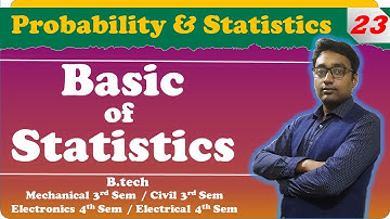 Basic of Statistics||Measure of Central Tendency||Probability & Statistics by Aditya Sir