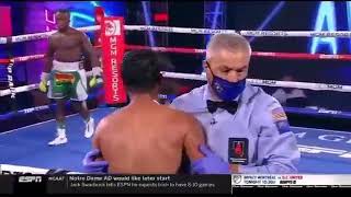 Isaac Dogboe Knocks Chris Avalos down in round 8