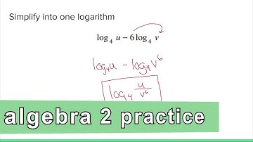 Algebra 2 Practice - Simplify (Condense) Into a Single Logarithm (Example 3)