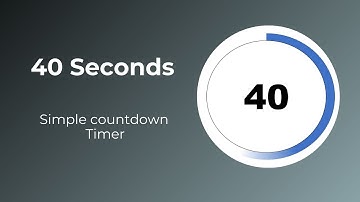 Simple countdown timer 40 seconds [Clock ticking sound]
