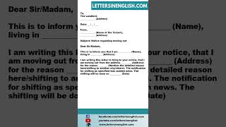 Letter to Landlord About Moving Out