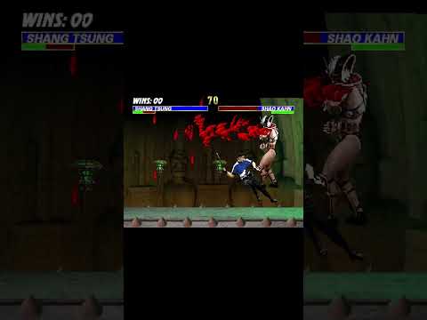 UMK3 Shang Tsung Cyrax Stryker Jax 100 Combo Vs Shao Kahn Umk3 Mortalkombat Gaming Retro Game