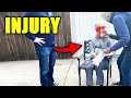 Elderly lady walks on my jobsite and falls