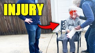 Elderly Lady Walks on My Jobsite and FALLS...