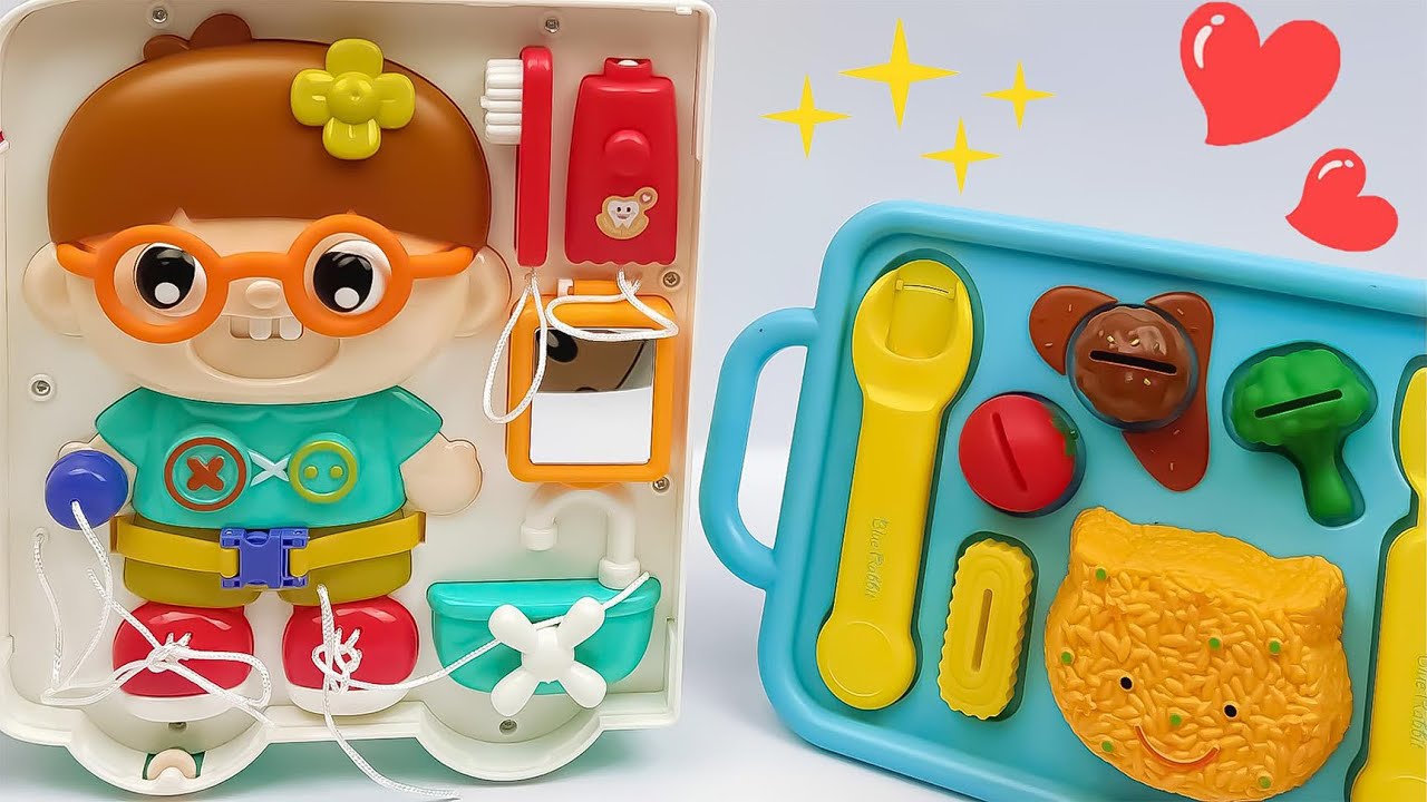 Satisfying with Unboxing Big Fidget Board Toy & Mealtime Routine 💩🍴피젯보드 언박싱