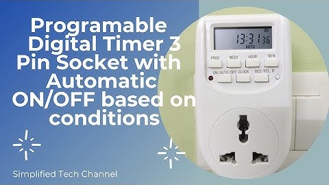 Programmable digital Timer socket plug 3 pin india From Blackt Electrotec. automatic timer on & off