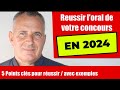 Russir loral de votre concours en 2024 timing dans la description