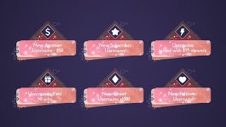 Dreamy Snowflakes Animated Twitch Stream Alerts