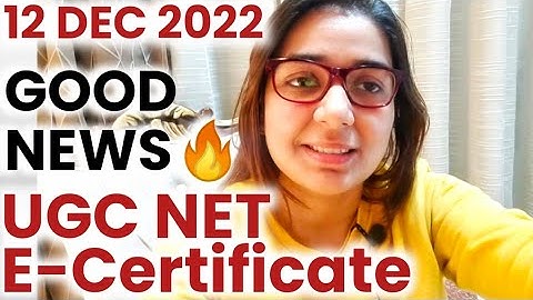 OUT🔥UGC NET E-CERTIFICATE UPDATE BY SHEFALI MISHRA | UGC NET 2023 | UGC NET