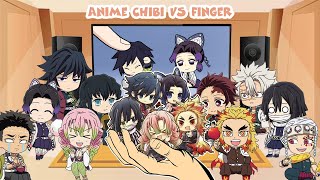 Hashiras React to Ships | Anime Chibi Fnf vs Finger AU Hashira Version (Demon Slayer)